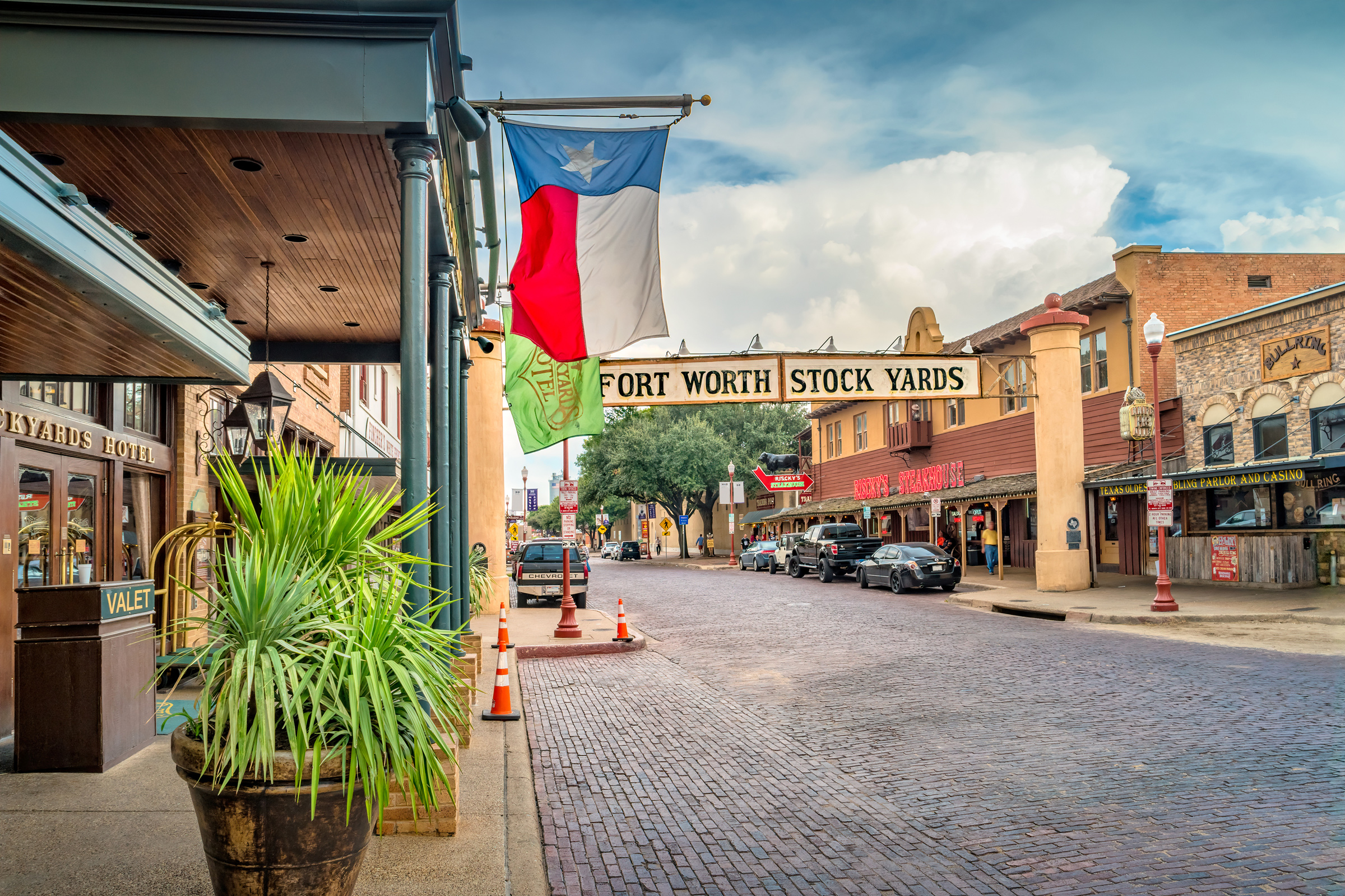 Fort Worth Stockyards historic street view